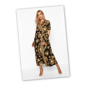 Boohoo Print Maxi Dress